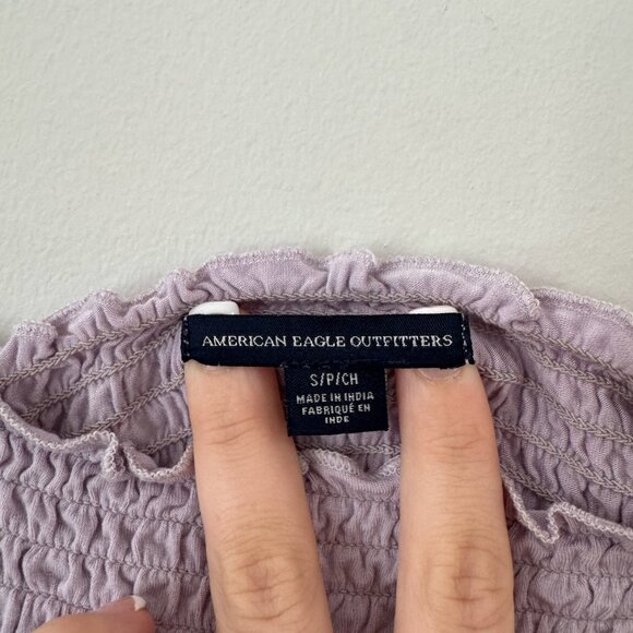 Purple Small off the shoulder American Eagle blouse - Picture 2 of 2